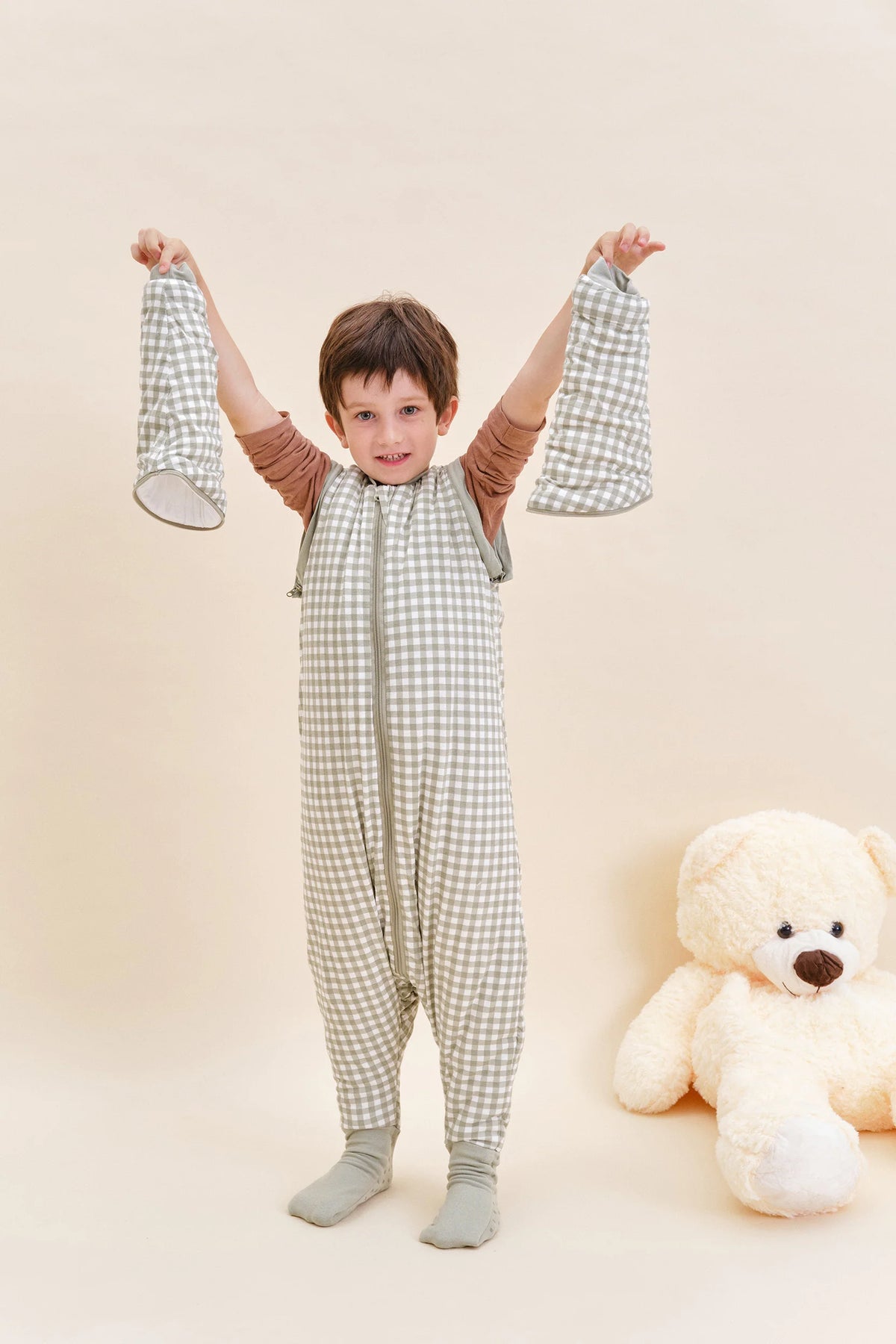 Macacão de Dormir com Mangas e Meias – Mint Tea – TOG 2.5